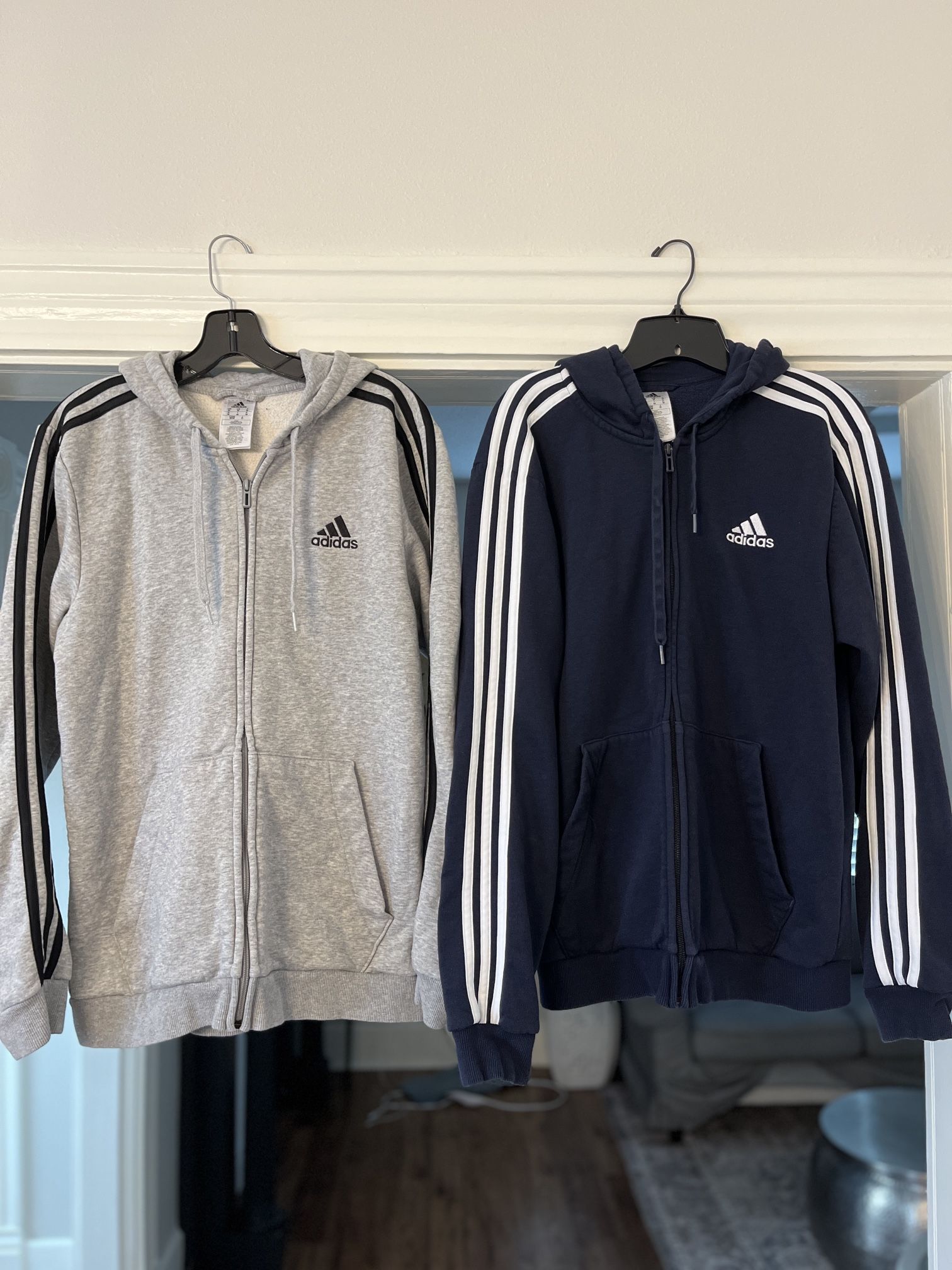 New condition Adidas Essentials 3 stripes Full Zip Hoodies