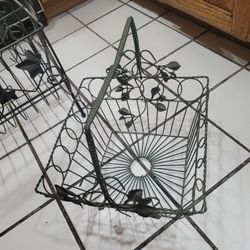 Metal Ornate Basket. For Fruit Or Bread, Etc