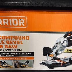 WARRIOR 7-1/4 in. Single Bevel High Power Durable Compound Miter Saw