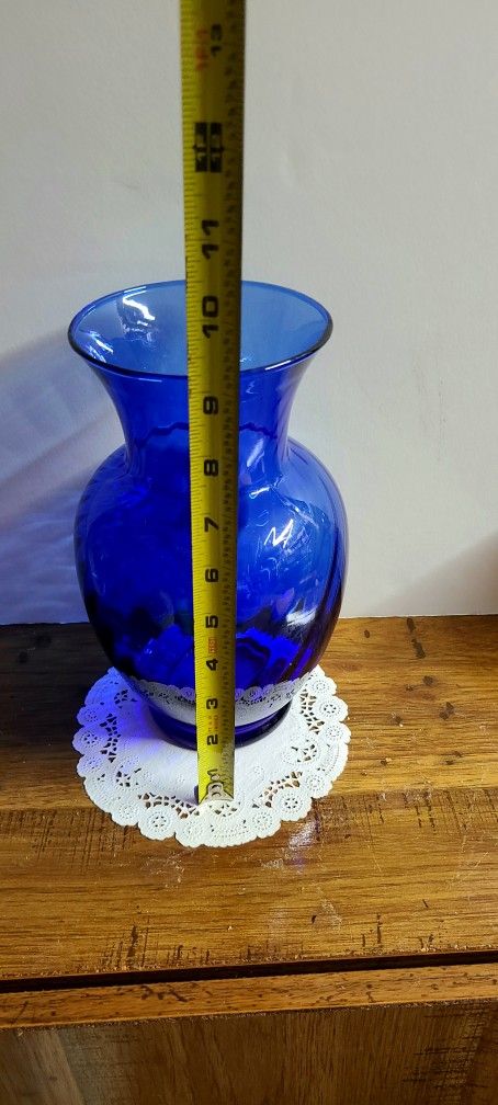 Indiana Glass Illusion Cobart Blue Vase