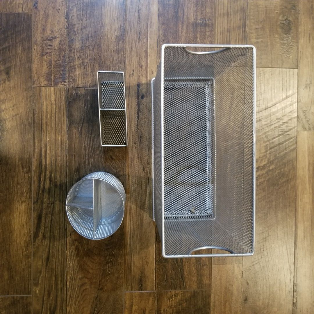 3 Piece Desk Organizer Set, Pencil Holder, Supply Organizer
