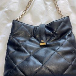 ladies leather black purse (OBO)