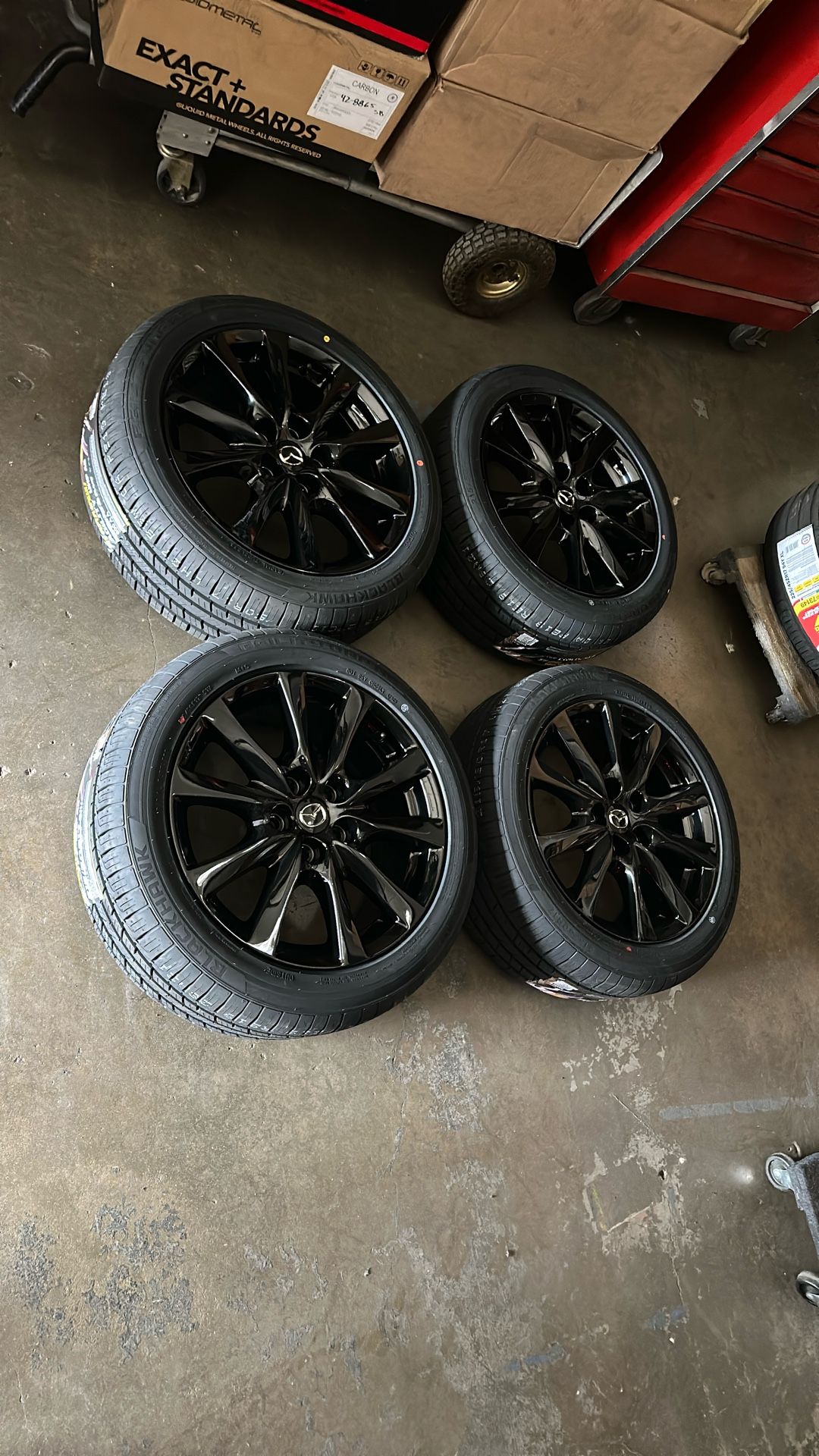 17” Rim&tires Mazda Gloss Black,, Firm Price,,,,