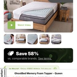 Ghost Bed Mattress Topper Queen Size 