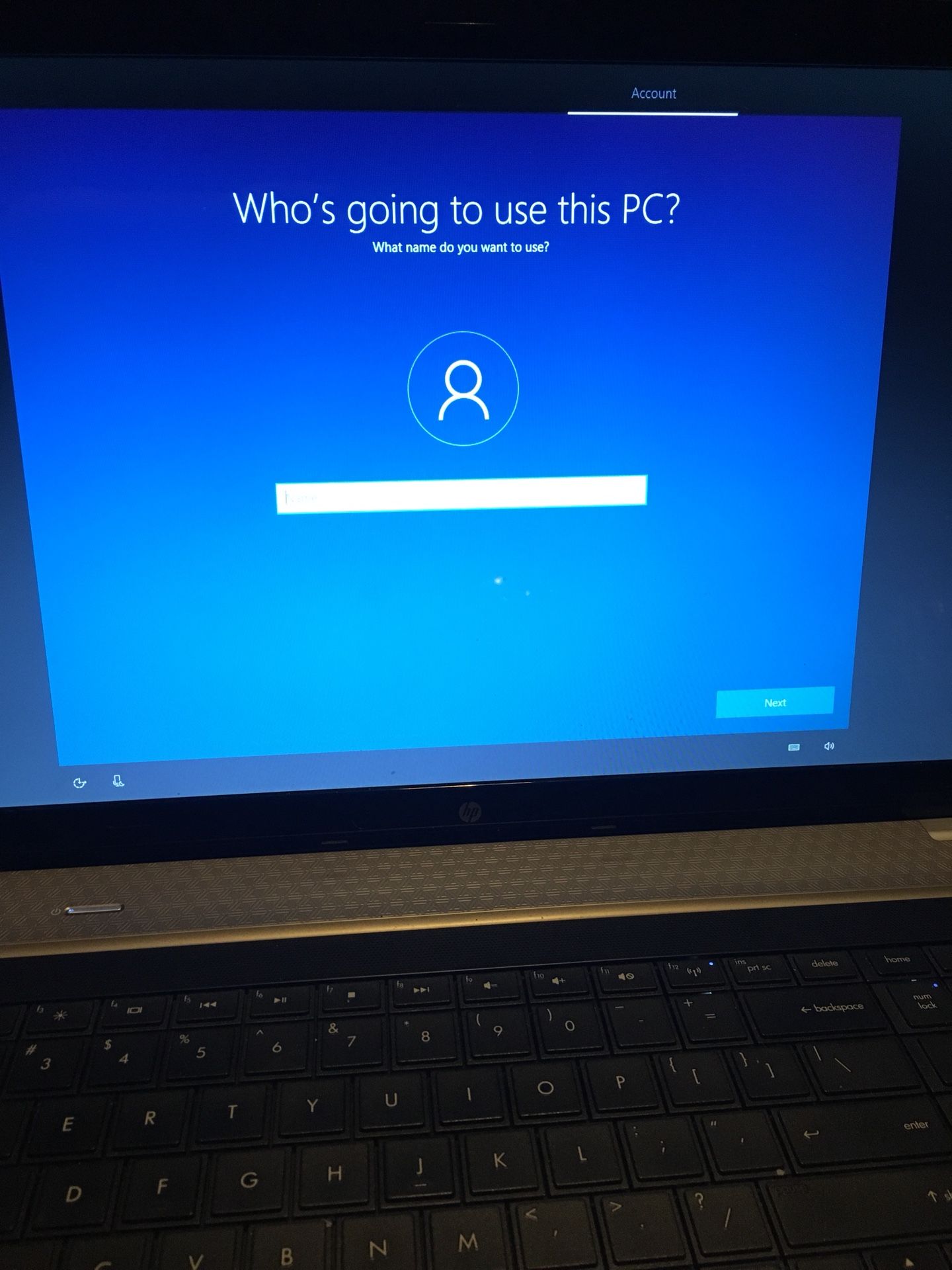 Laptop hp windows 10