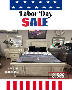 4 PC KING BEDROOM SET