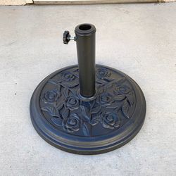(Brand New) $25 Lightweight Patio Umbrella Base 18” Round Base Stand Outdoor Garden Market, Weight 18 lbs