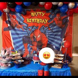 Spiderman Party Backdrop 
