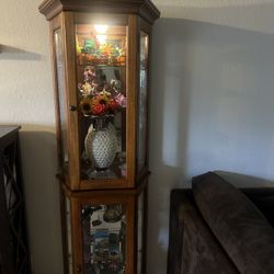 Curios Gabinete  Con Luz Adentro 