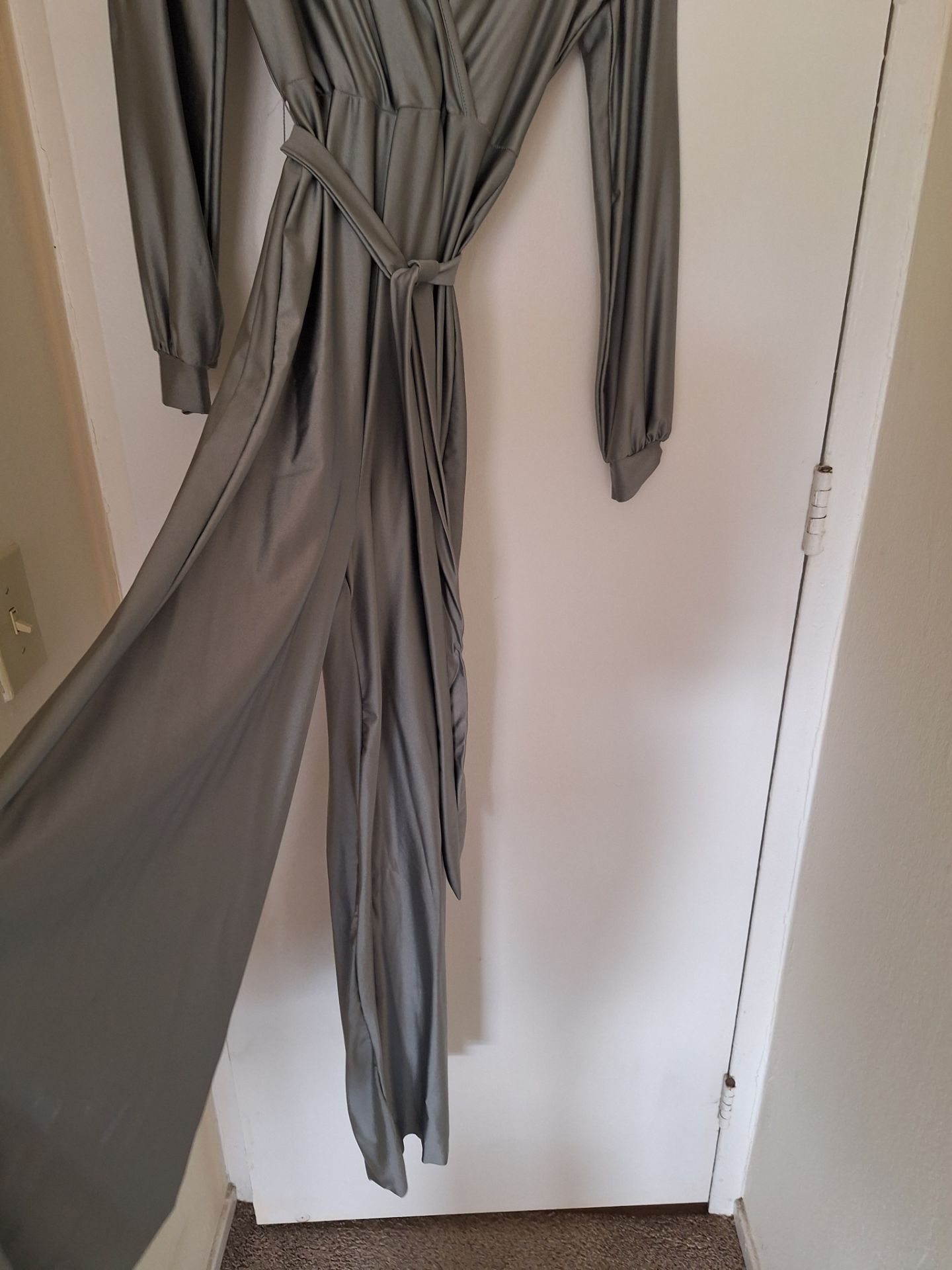Akira Silver Metallic Jumpsuit