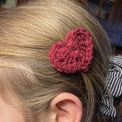 Homemade Heart Hair Clips