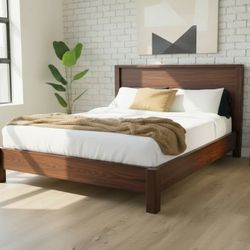 Custom Style Walnut Bed Frame