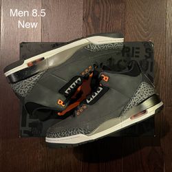 Jordan 3 Fear 2023 Men 8.5 New