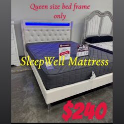Queen size bed frame only