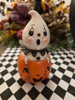 Halloween Johanna Parker ghost and pumpkin