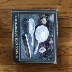 Silver plated 3 Pc Dresser Set International Silver Company 