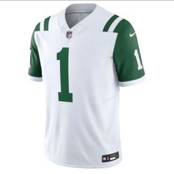 Nike NFL New York Jets Gardner #1 White/Green Football Jersey Size 3XL