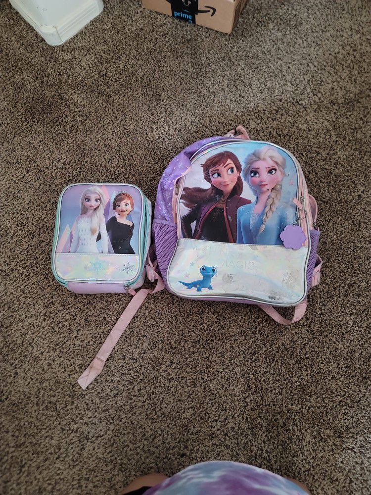 Back To School Backpack And Lunch Box Frozen Anna And Elsa