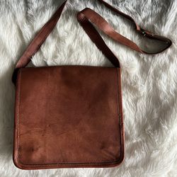 Leather Satchel Shoulder Laptop Bag Messenger Briefcase Vintage Men Sling Boho