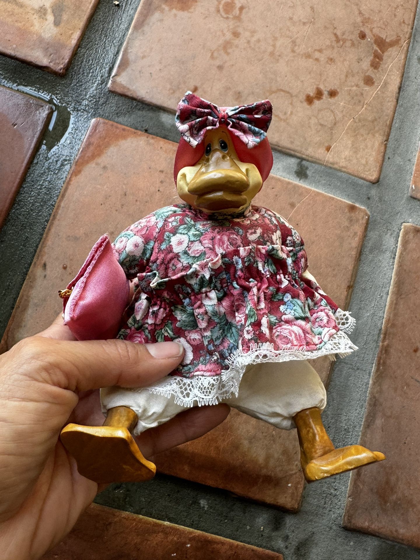 VTG Russ Berrie Kathleen Kelly Critter Factory Lady Duck Shelf SitterÂ
