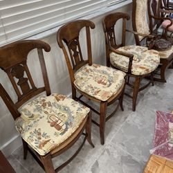 Antique French Provincial Cane Seat Chair Set