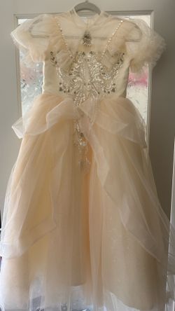 Cream princess gown (ages 9-10)