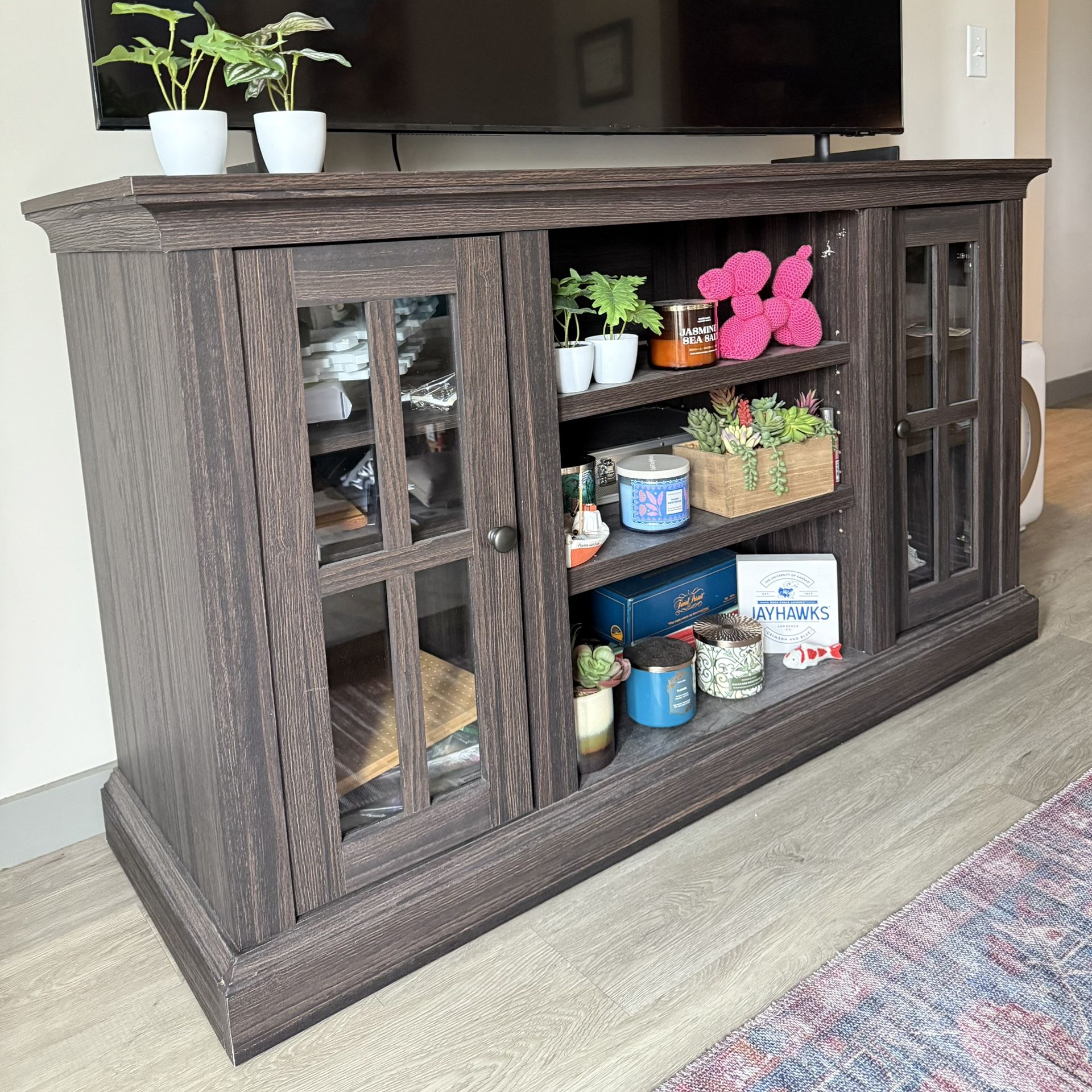 Wood TV Stand with Storage