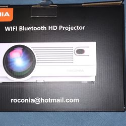 Roconia G5 WiFi Bluetooth HD Projector, HDMI, VGA, Composite Video