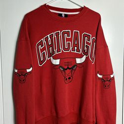 NBA Chicago Bulls 90s/2000s Double Sided Pullover Sweatshirt Basketball SZ Men M