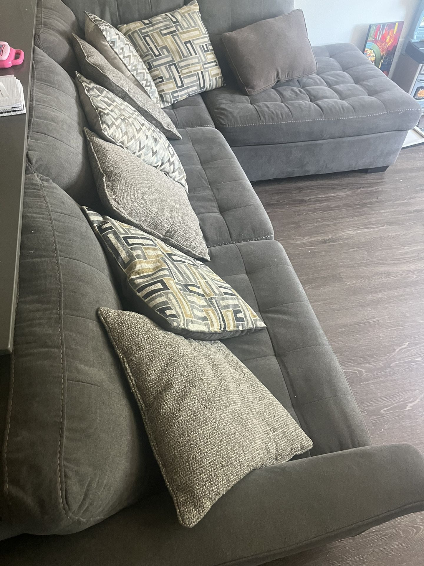 Gray Sofa Couch 