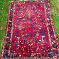 Vintage Hand Knotted Persian Rug 41.5" x 55"