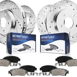 Drilled & slotted rotors + brake pads front & rear