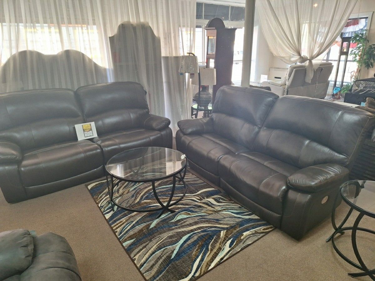 Power Leather Reclining Set $10 leasing