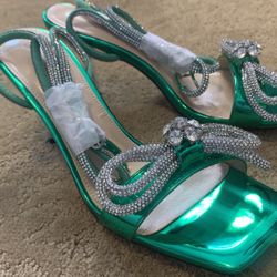 Green Heels Size 8