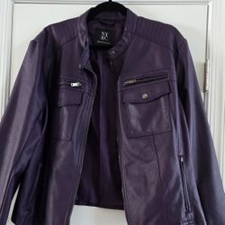 Purple Vegan Leather NY&Co Jacket
