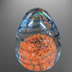 Glass Ate Egg Paperweight. 4"