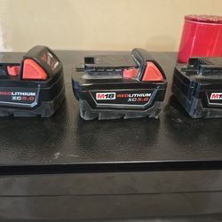 3 Milwaukee 5.0 Batteries 