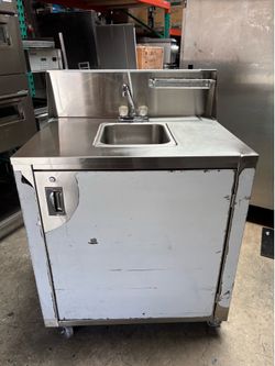 Portable Hand Wash Sink Station NSF New Hot water heater on wheels hot & Cold water crown verity