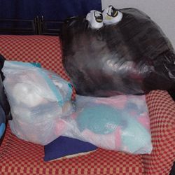 3 Bags Full Of Baby Clothes 