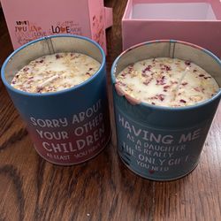 Funny Gifts Ideas for Mom-Scented soy Candles ( please follow my page all brand new ) 2 Candles 