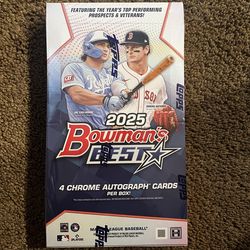 2025 Bowman’s Best Baseball Hobby Box Factory Sealed