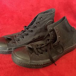 CONVERSE Chuck Taylor All Star High Tops Black Monochrome CANVAS Men 9 Women 11 M3310 ‼️ NEW - NO BOX ‼️ Light Marks On The Toe  ‼️