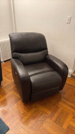 Dark Brown Leather Electric Recliner