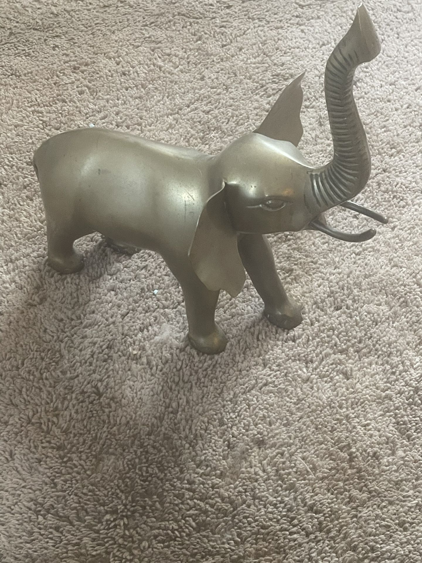 Brass Elephant Trunk Up