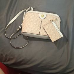 Anne Klein Beige Crossbody Bag