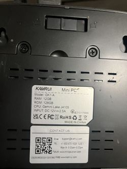 KAMRUI MINI PC 12 GB 128 GB with 32 Inch Samsung Tv With Wall Mount And Table With USB And Chairs