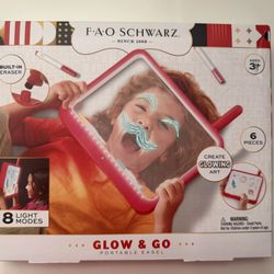 FAO Schwarz Glow & Go Easel - Pink and Red