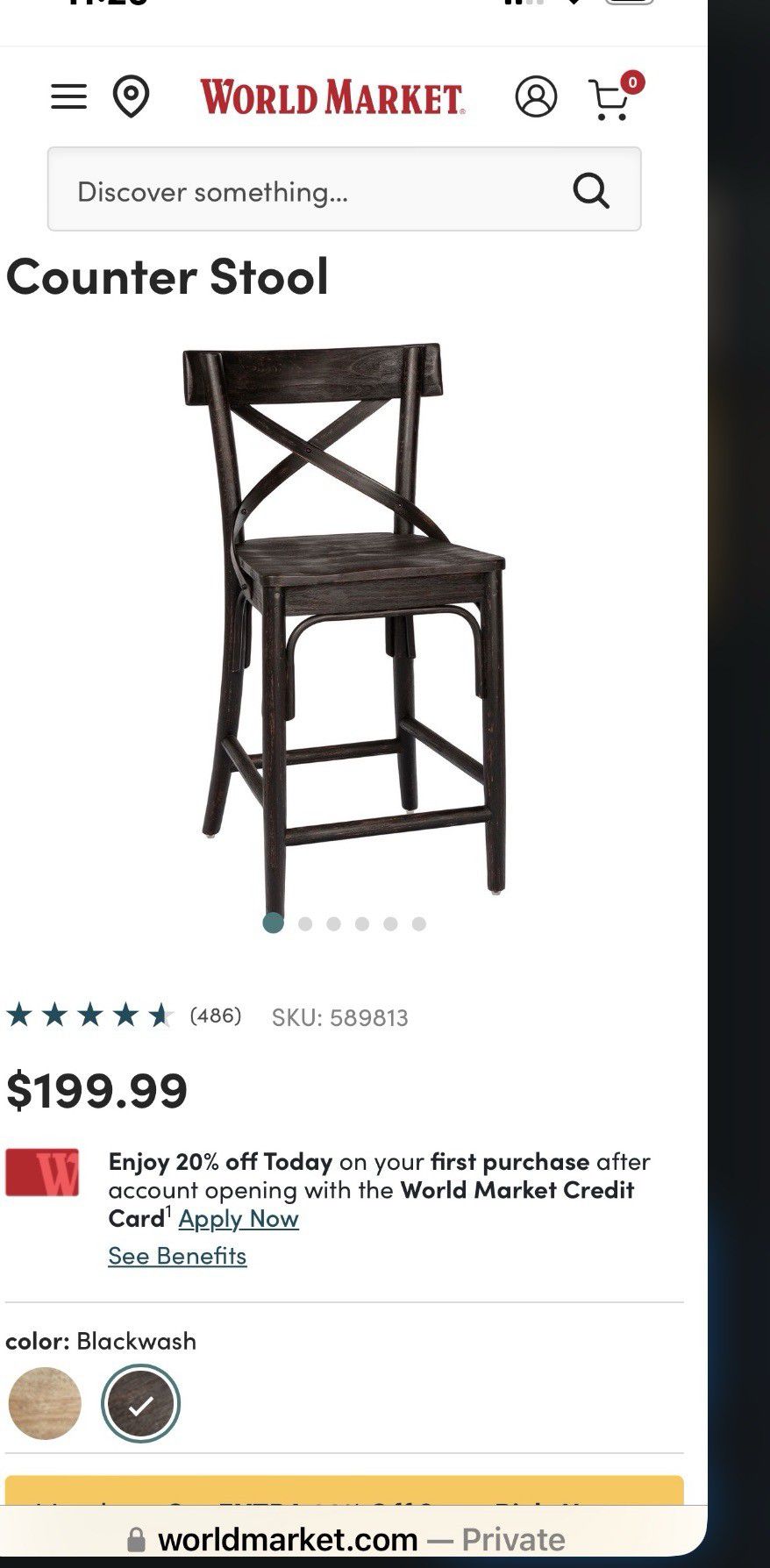 six chairs $50.00 Ea