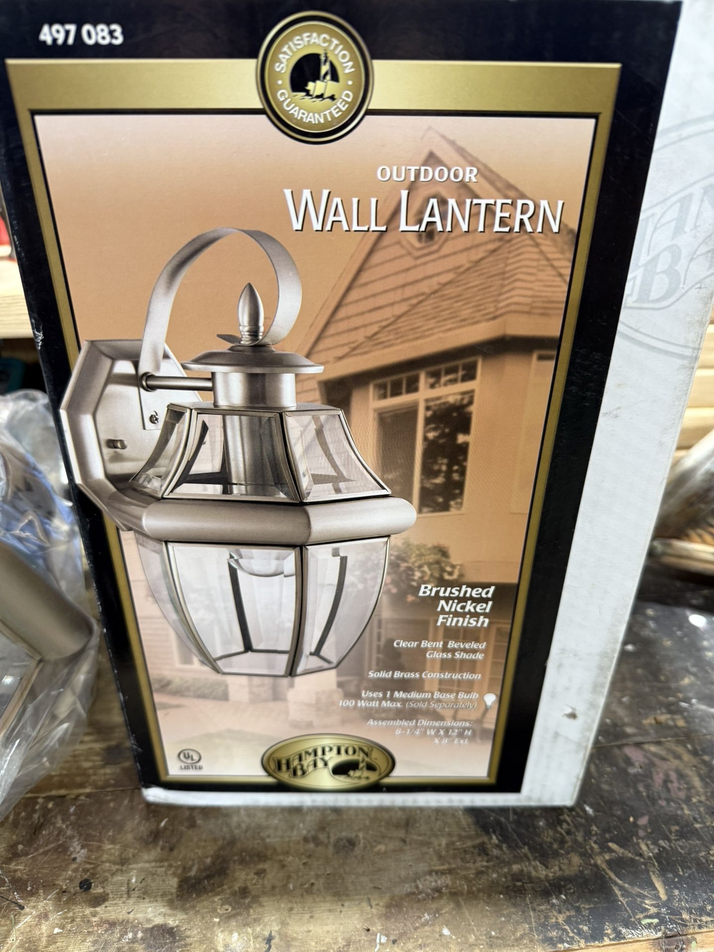 New Outside Light Brushed Nickel Finish