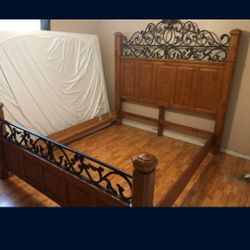 BEAUTIFUL   CAL KING  BED  FRAME  ONLY 